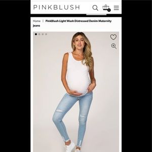 Raw hem distressed maternity denim! 🤰